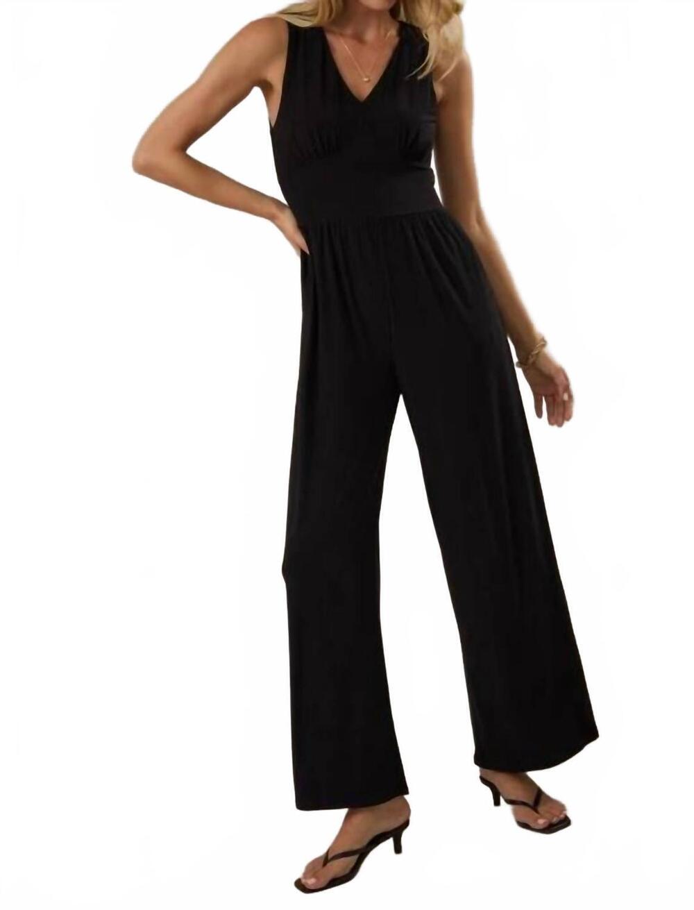 NEW SUNDAY EDITION wide leg jumpsuit in black